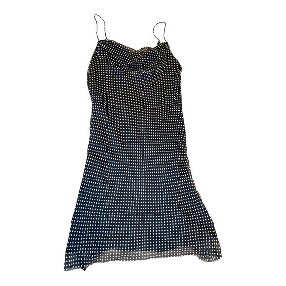 Urban Outfitters Rosalia Chiffon Dress, Polka Dot, Black &‎ White, Size Medium - Picture 16 of 16